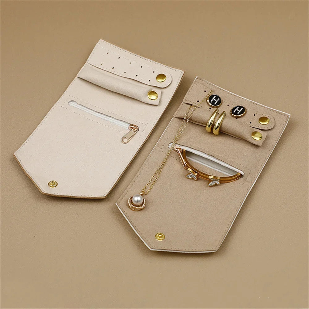 Portable Jewelry Organizer Bag Women Travel Multi-functional Earrings
