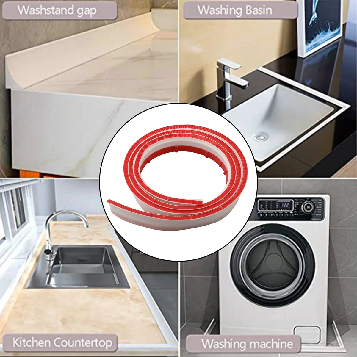 Silicone Shower Water Barrier Strip | 2M Bath & Sink Seal