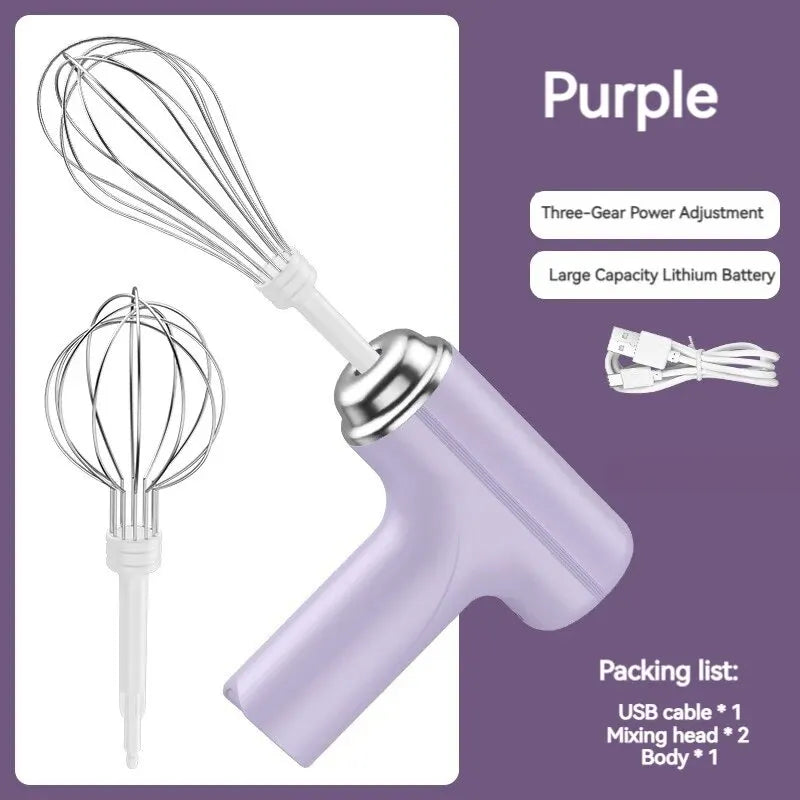Mini Wireless Electric Egg Beater & Hand Mixer – USB Rechargeable