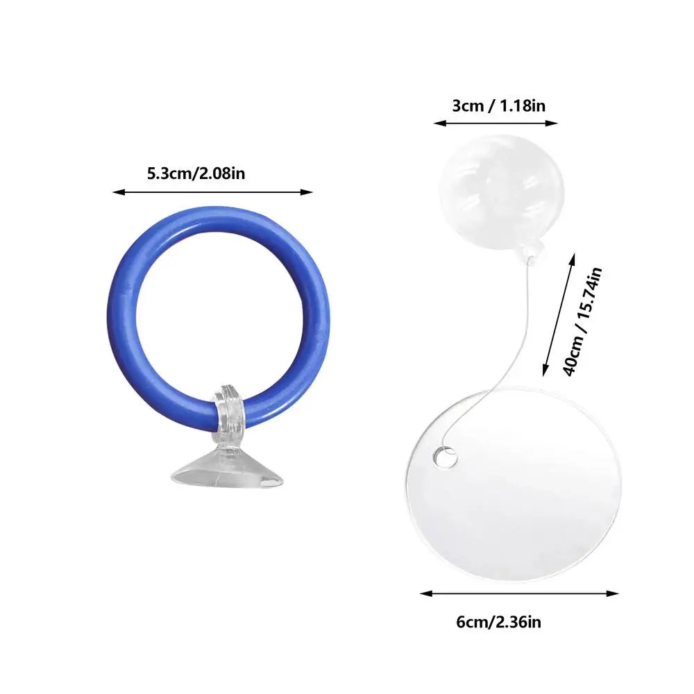 2-Pack Floating Fish Feeding Ring with Suction Cup | Betta & Turtle