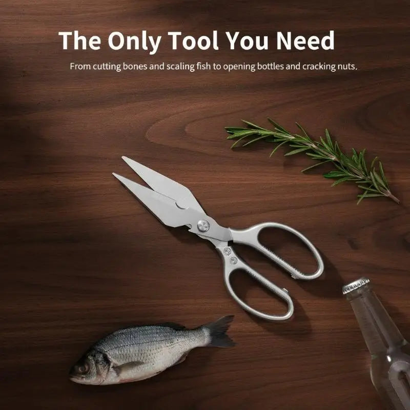Kitchen Scissors Sharp Thickened Stainless Steel Blades Nonslip