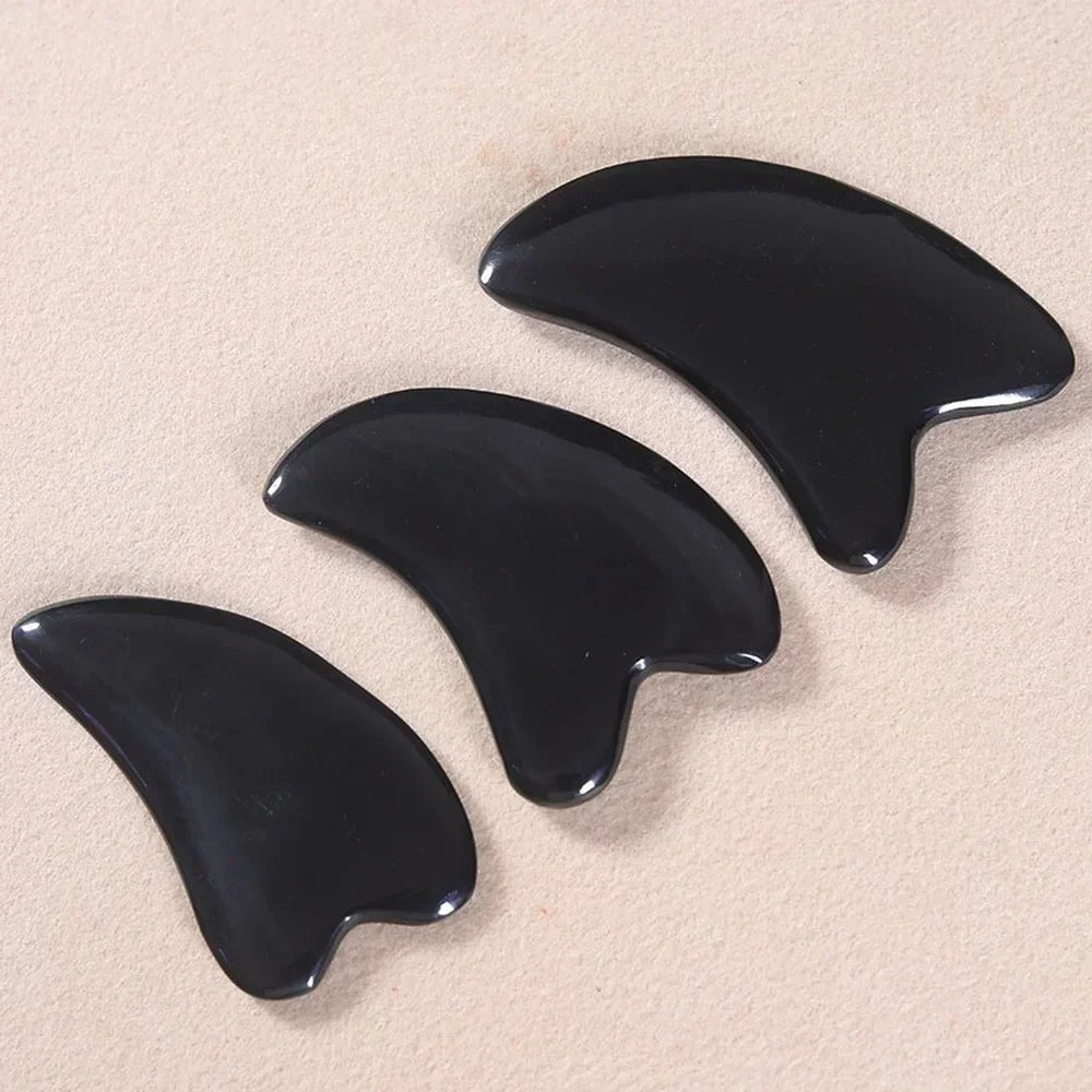 Natural Bian Stone Gua Sha Tool – Facial & Neck Massage