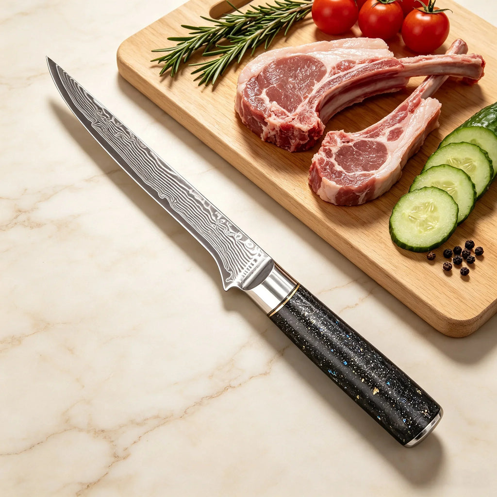 Damascus Steel 67-Layer Boning Knife – Sharp Chef Blade