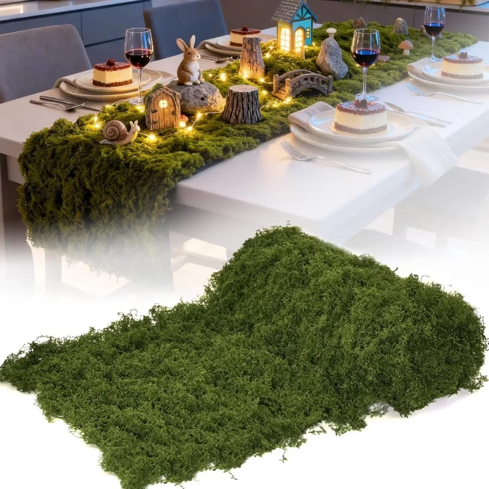 Artificial Faux Moss Mat Roll – Fake Grass for Crafts & Decor