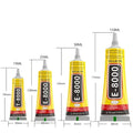 E8000 Clear Contact Phone Repair Adhesive Fibre Cloth DIY Metal Wood