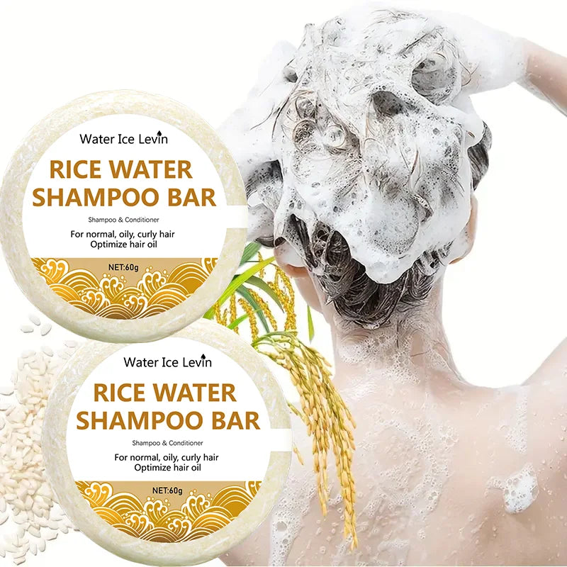 Organic Rice Water Shampoo Soap Bar – Nourishing Hair Care 60g