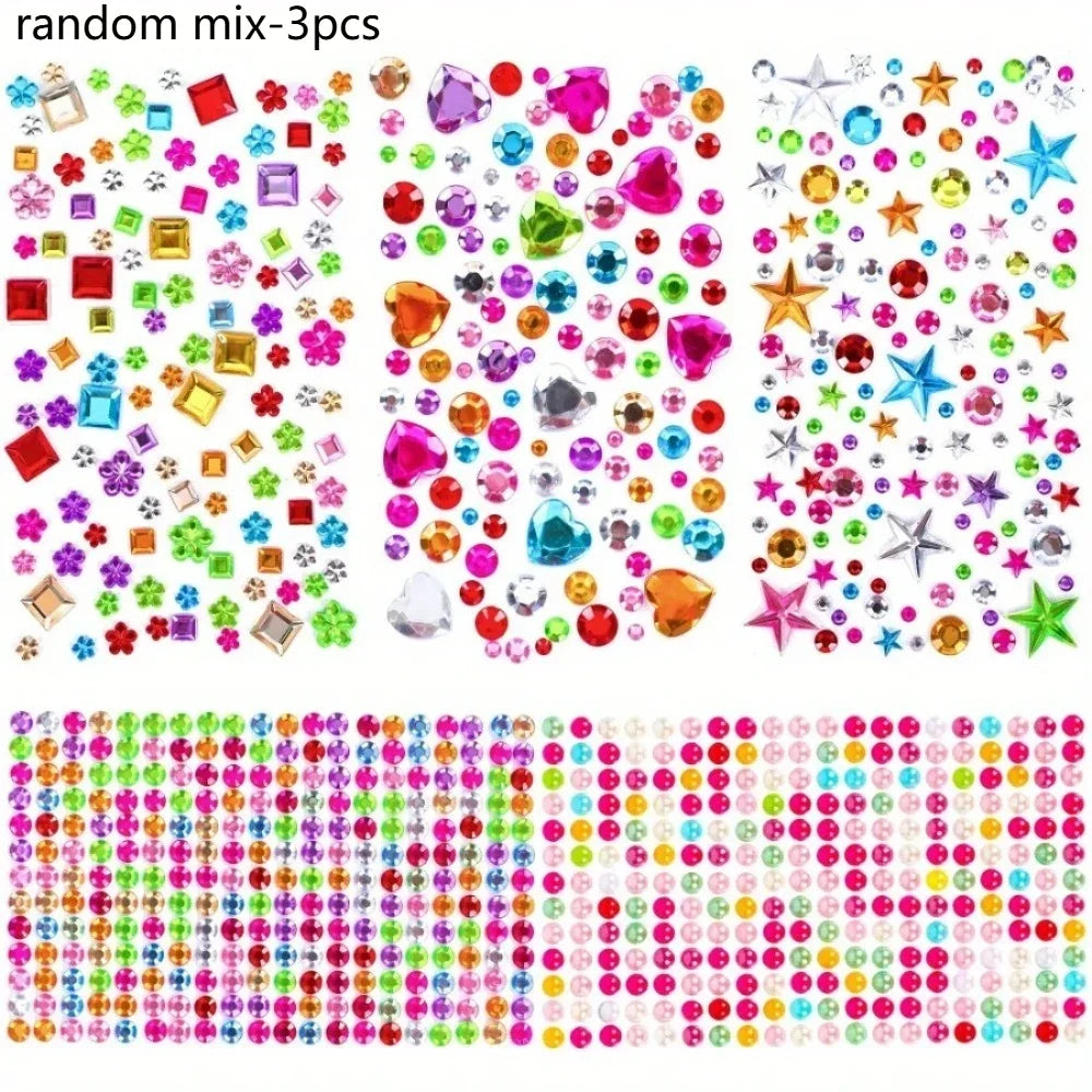 Self-Adhesive Rhinestone Gem Stickers | DIY Crystal Jewel Decor
