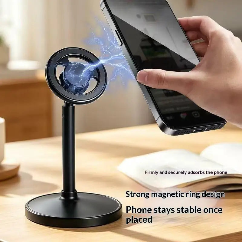 Adjustable Magnetic Phone Stand – Telescopic Pole & 360° Rotation