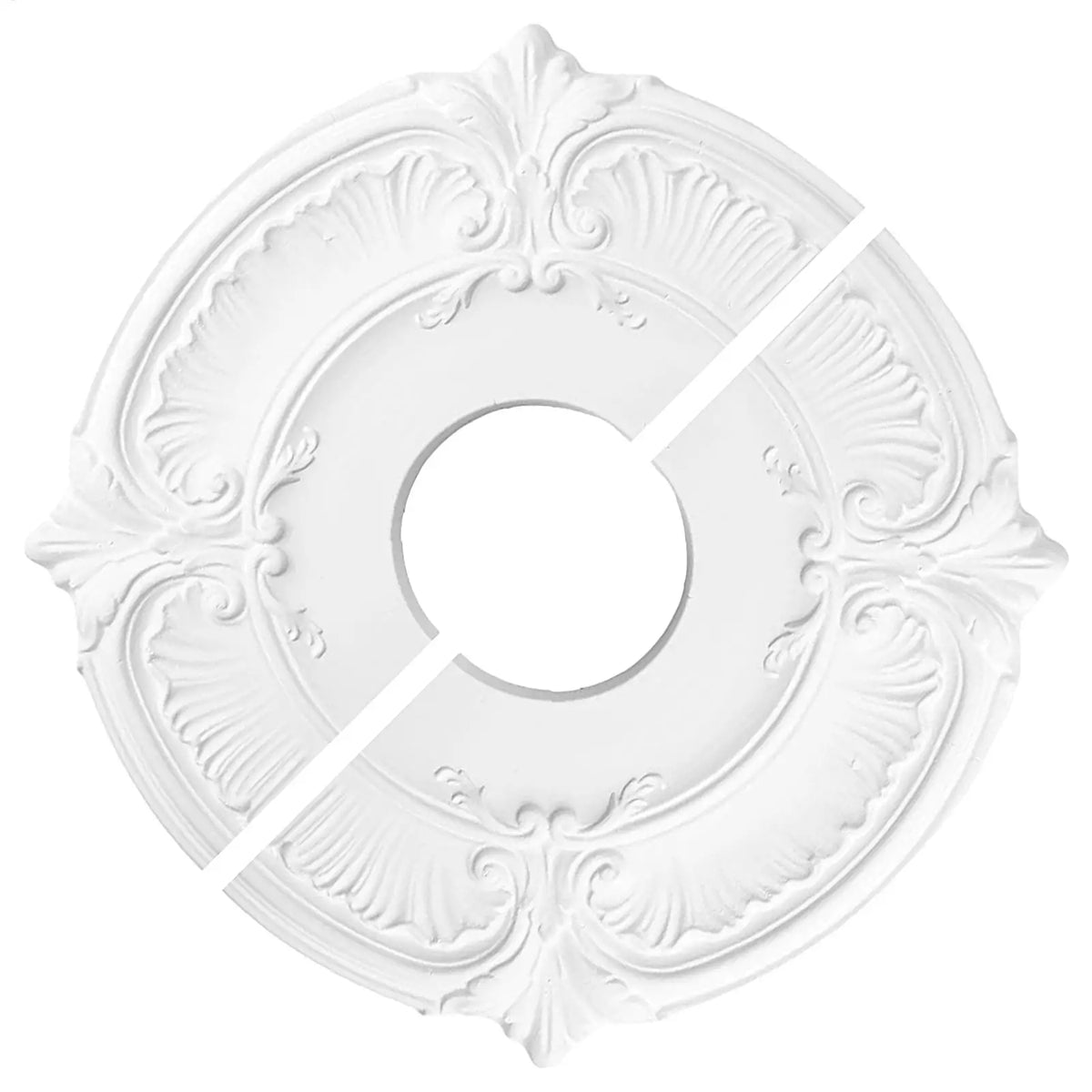 Split Ceiling Medallion – 12" PU Lamp Shade Trim Cover Ring
