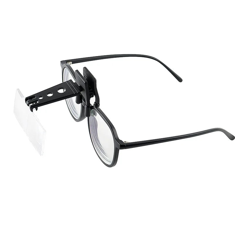 Clip-On Eyeglass Magnifier – 3 Lenses 1.5X 2.5X 3.5X