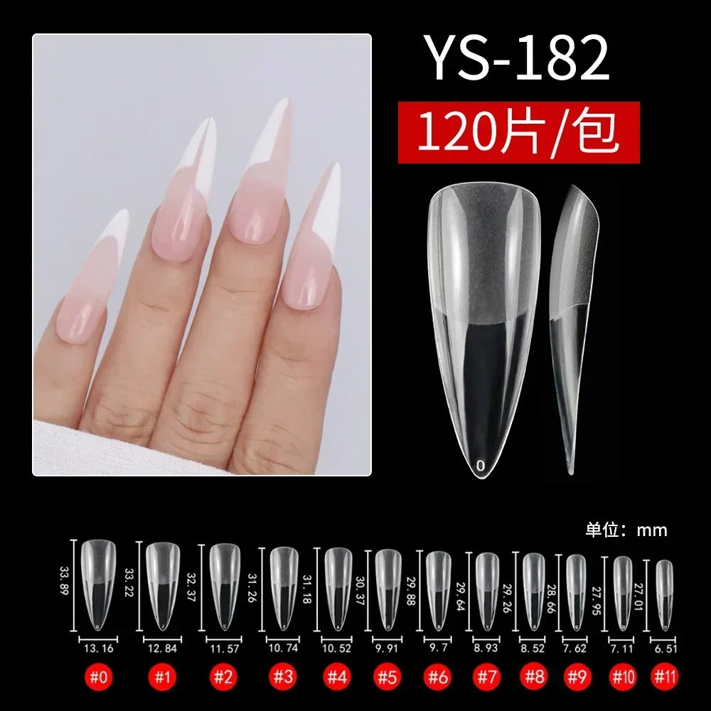 120pcs Matte Press On Nails – Oval Almond Soft Gel Full Cover