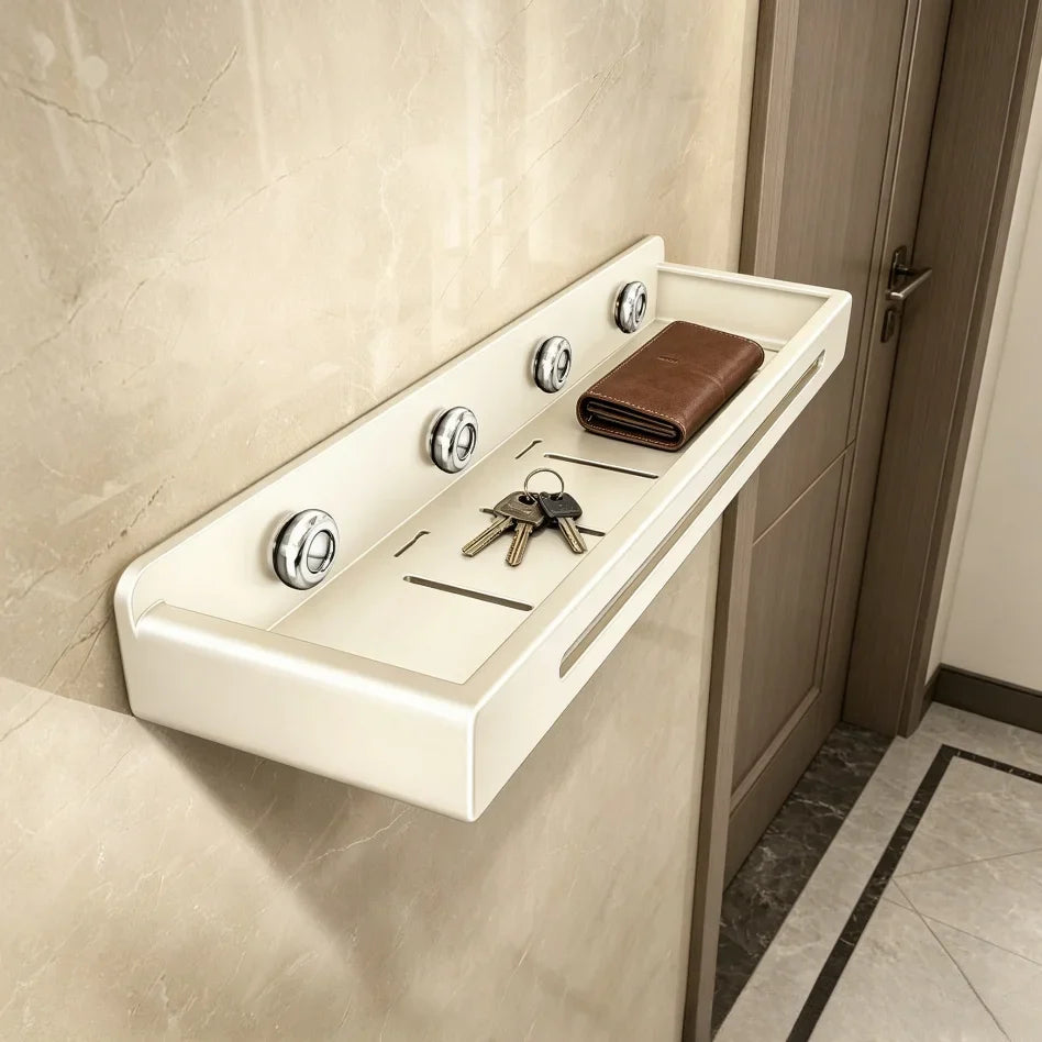 No-Drill Wall Mount Suction Cup Bathroom Shelf | Storage Rack