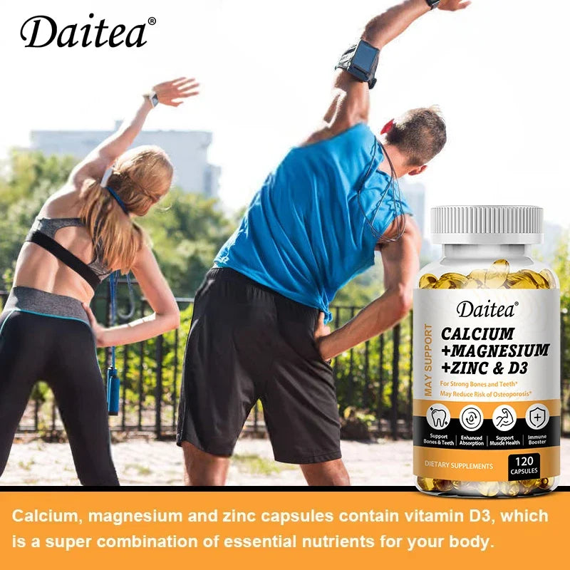 Daitea Calcium Magnesium Zinc + Vitamin D3 Capsules | Bone & Immunity