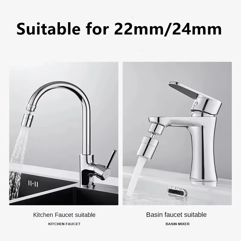 720° Rotating Faucet Aerator | Splash-Proof Water Saver Nozzle