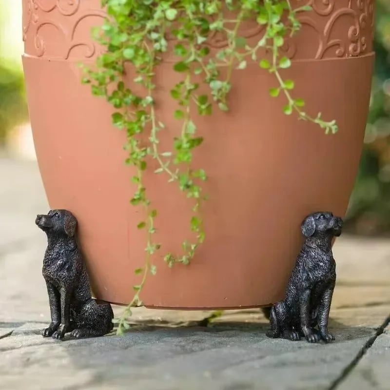 Animal Flowerpot Support Frame Dog Cat Rabbit Shaped Plant Pot Foot