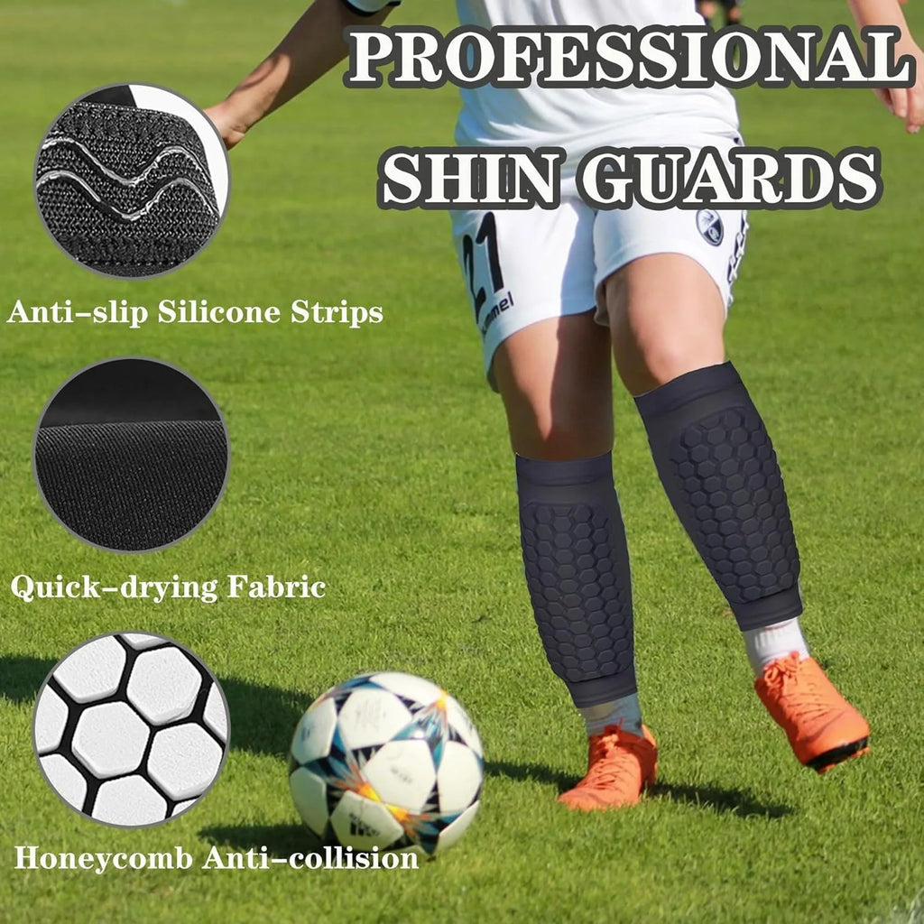 Soccer Shin Guards Calf Compression Sleeve | Youth & Adult