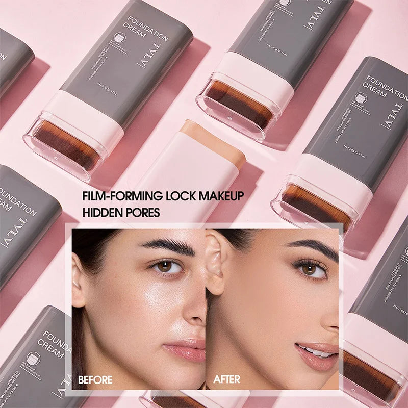 Concealing Foundation Stick 5 Shades Built-in Brush Brighten