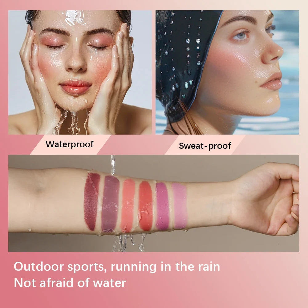 Lakerain 3in1 Cheek Lip Tinted Moistured Blush Stick Waterproof Easy