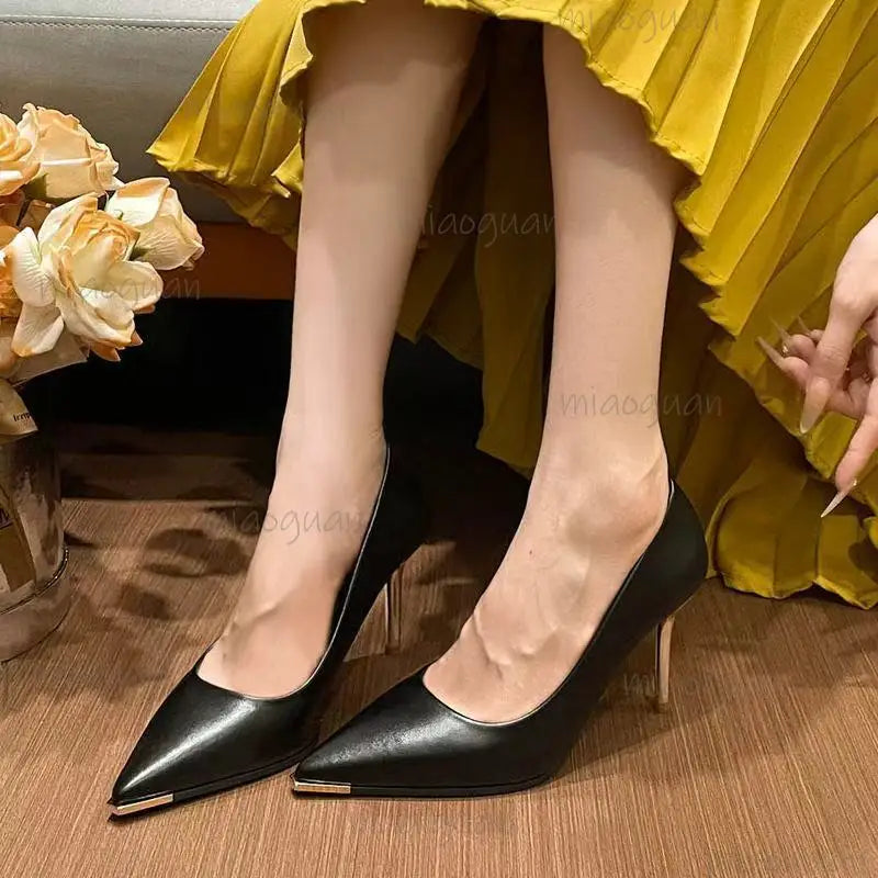 Women's 11CM Pointed Toe French High Heel Pumps | Office Shoes