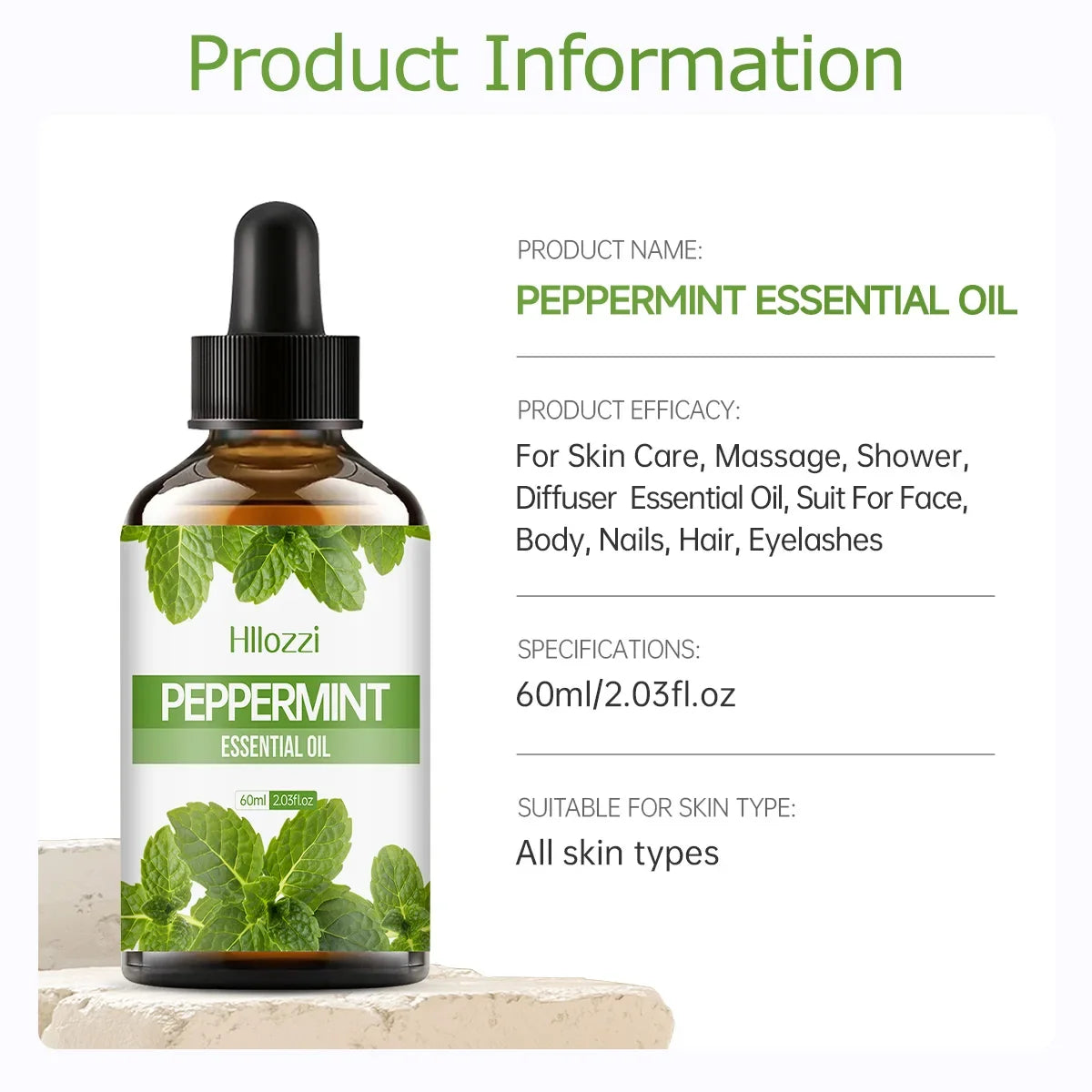 Peppermint Essential Oil 30/60/100ml | Aromatherapy & Diffuser
