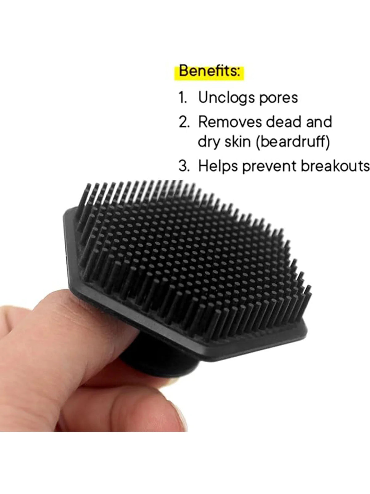 Silicone Exfoliating Face & Body Scrub Brush – No-Slip Handle