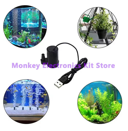 DC 3-5V USB Mini Brushless Submersible Water Pump | Aquarium