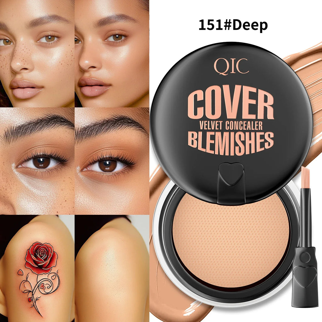 QIC Full Coverage Waterproof Concealer Cream – All Skin Types