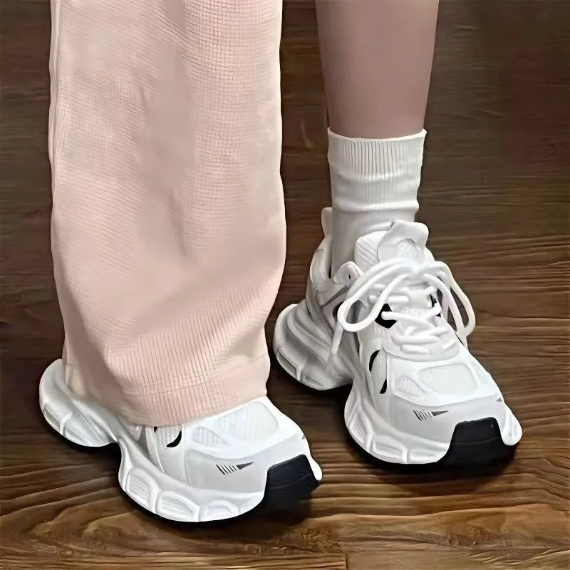 Women's Chunky Sneakers – Breathable Mesh Platform Trainers