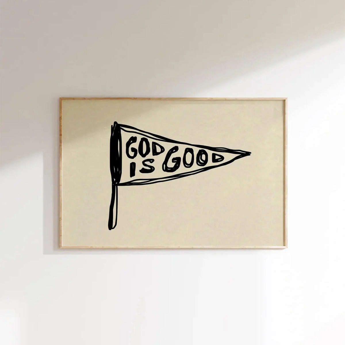 "God Is Good" Christian Minimalist Canvas Wall Art Print