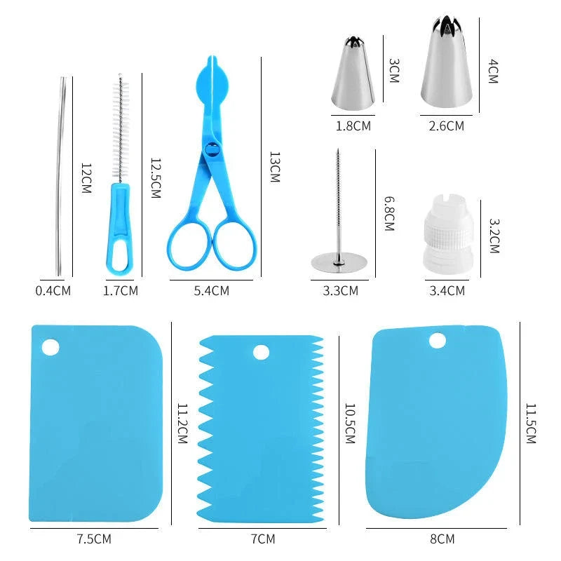 78-Piece Cake Decorating Set – Piping Bags, Tips & Nozzles