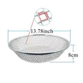 13.78" Stainless Steel Round Soil Sifter | Dual Mesh Garden Sieve
