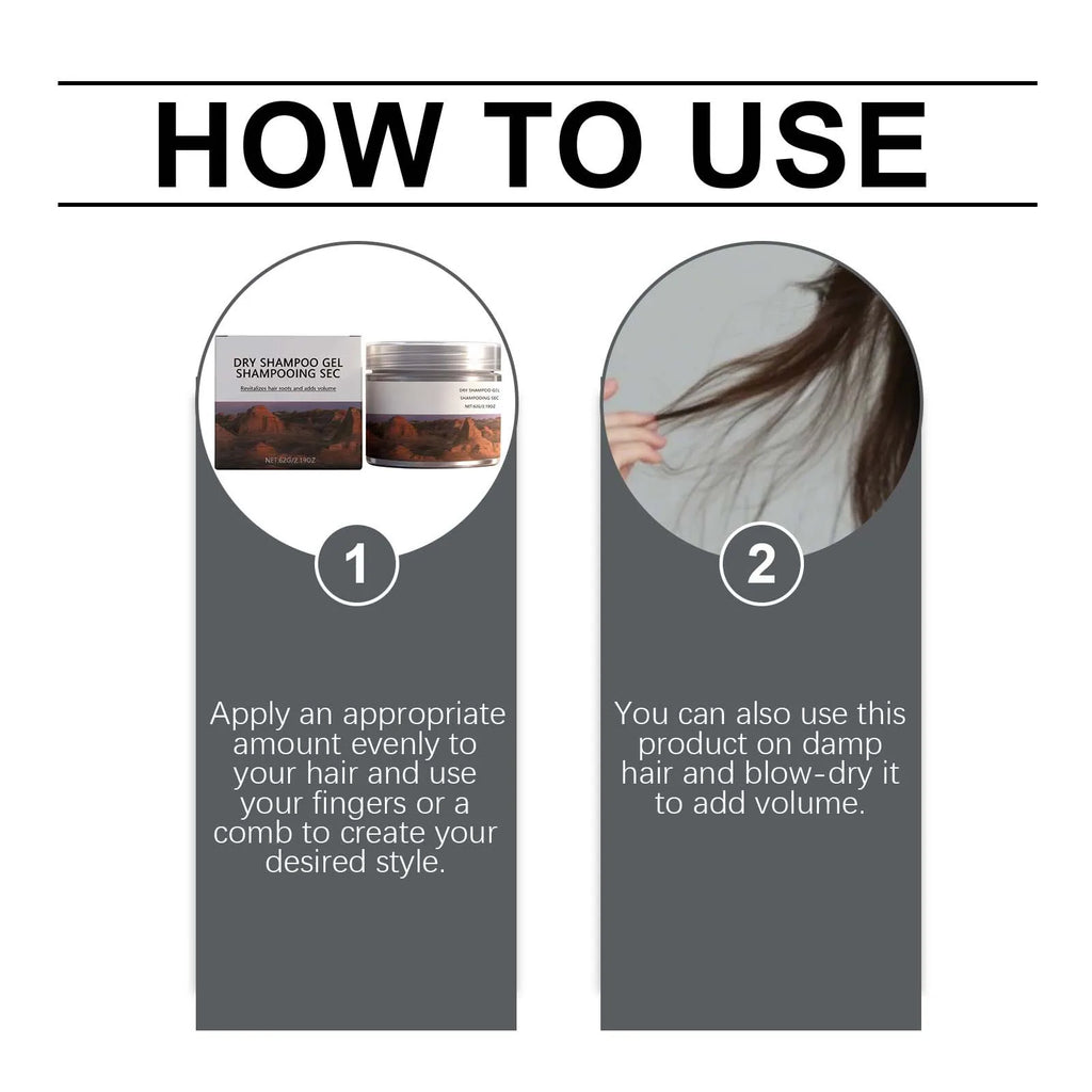 Coconut Oil Dry Shampoo Gel – Volume & Refresh | No-Rinse