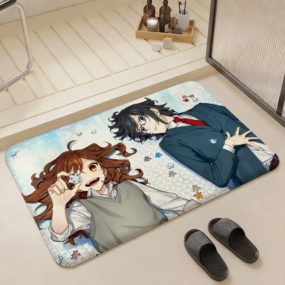Horimiya Anime Flannel Floor Mat – Non-Slip Soft Indoor Rug