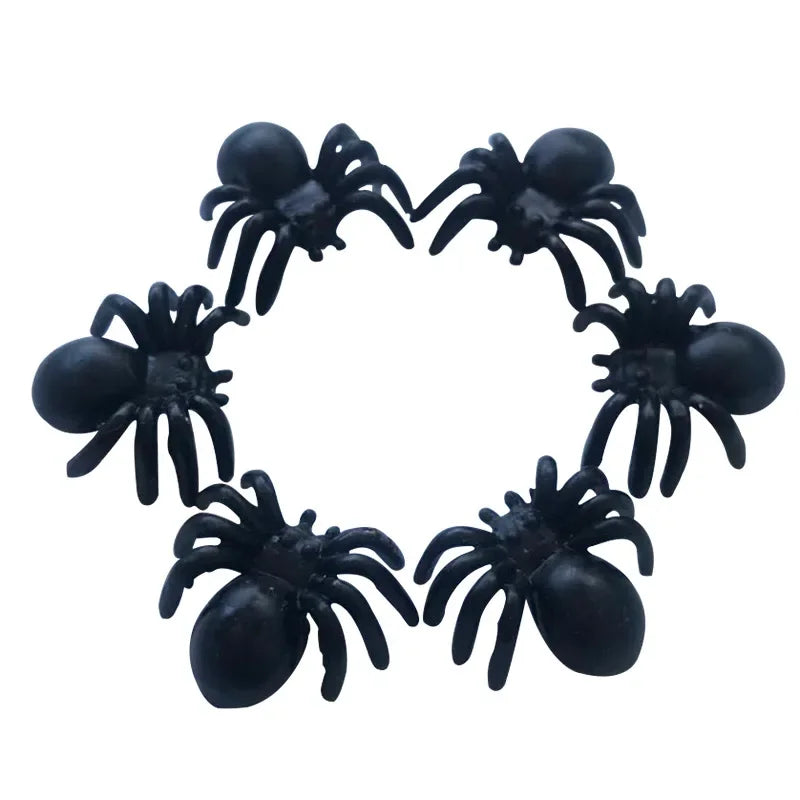 100 Halloween Fake Spider Mini Luminous Plastic Party Home Decoration