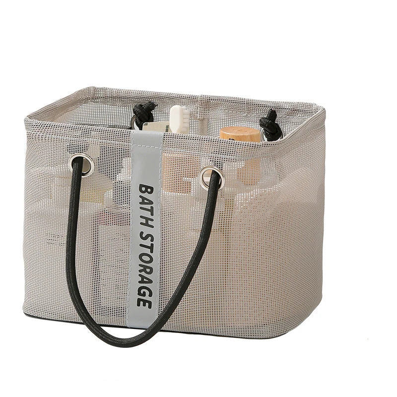 Collapsible Mesh Drain Basket 2in1 Travel Toiletry Swimming Organizer