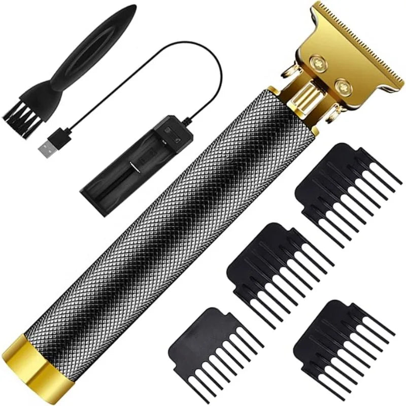 Carving Vintage Hair Clipper T9 Professional Cutting Machine USB