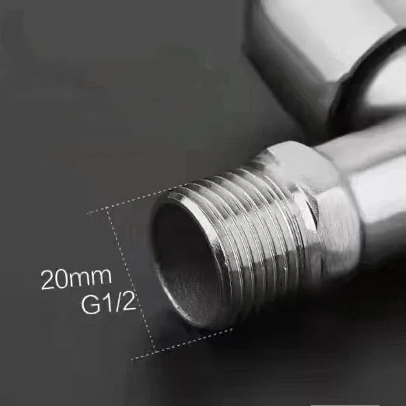 Stainless Steel Dual Outlet Faucet | 1/2" Wall Mount Two-Way Tap