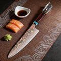 XITUO 8-Inch Copper Damascus Chef Knife – 33-Layer Forged