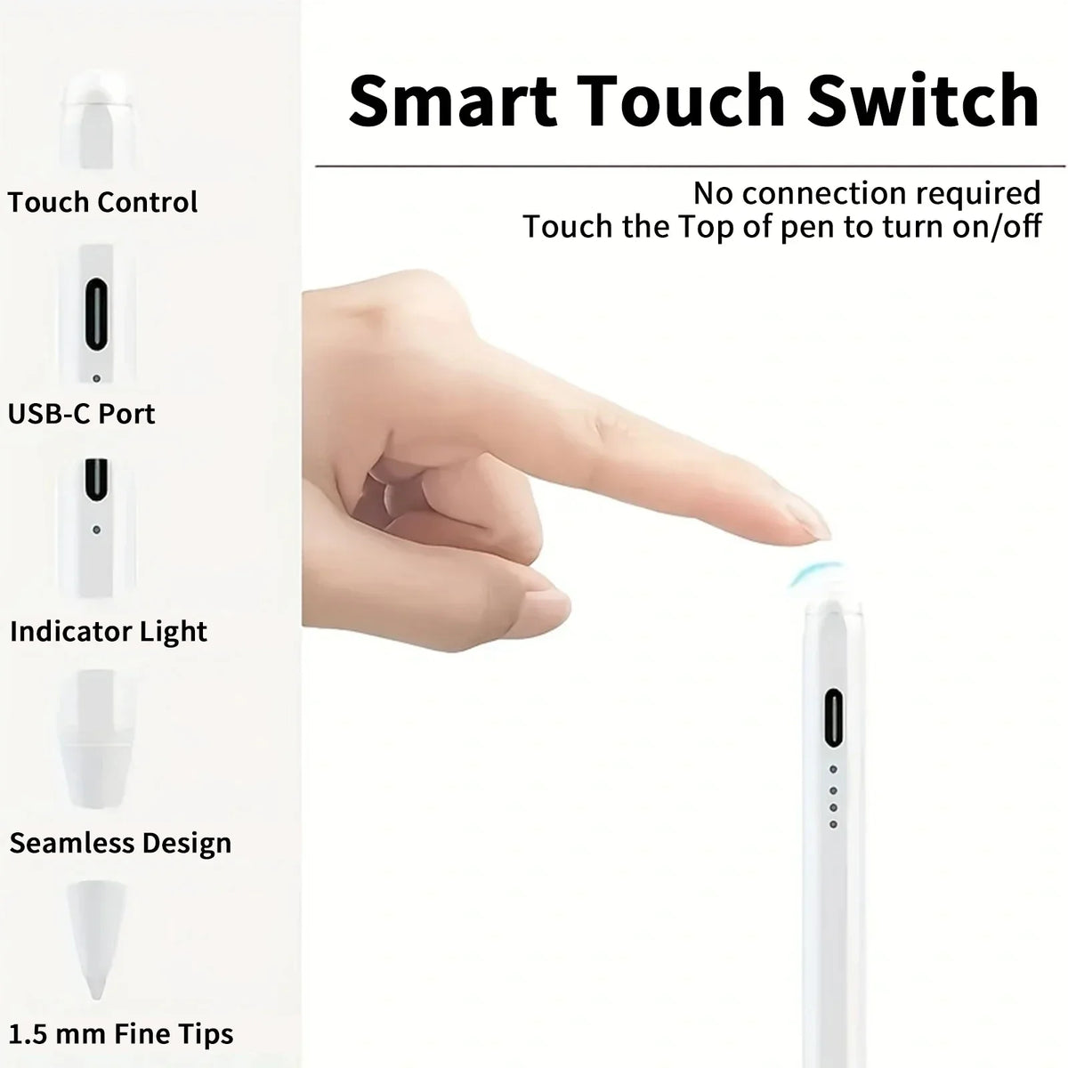 Universal Magnetic Stylus Pen for iPad, Android & Tablets