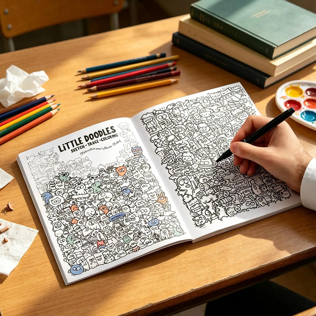 Doodle Art Adult Coloring Book – Mindfulness Trace & Color