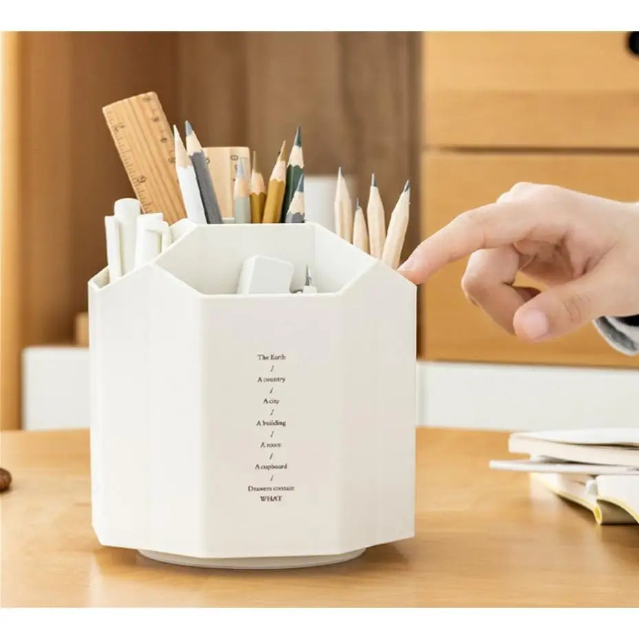 360° Rotating Pen Holder – Large Capacity Desk Organizer