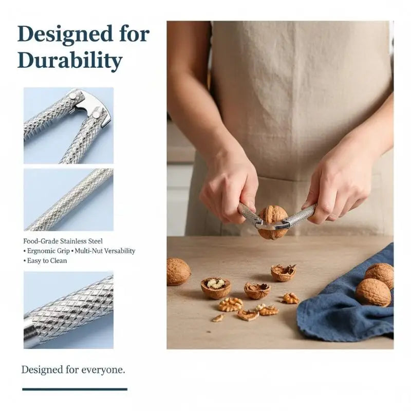 Heavy Duty Stainless Steel Walnut & Nut Cracker Tool