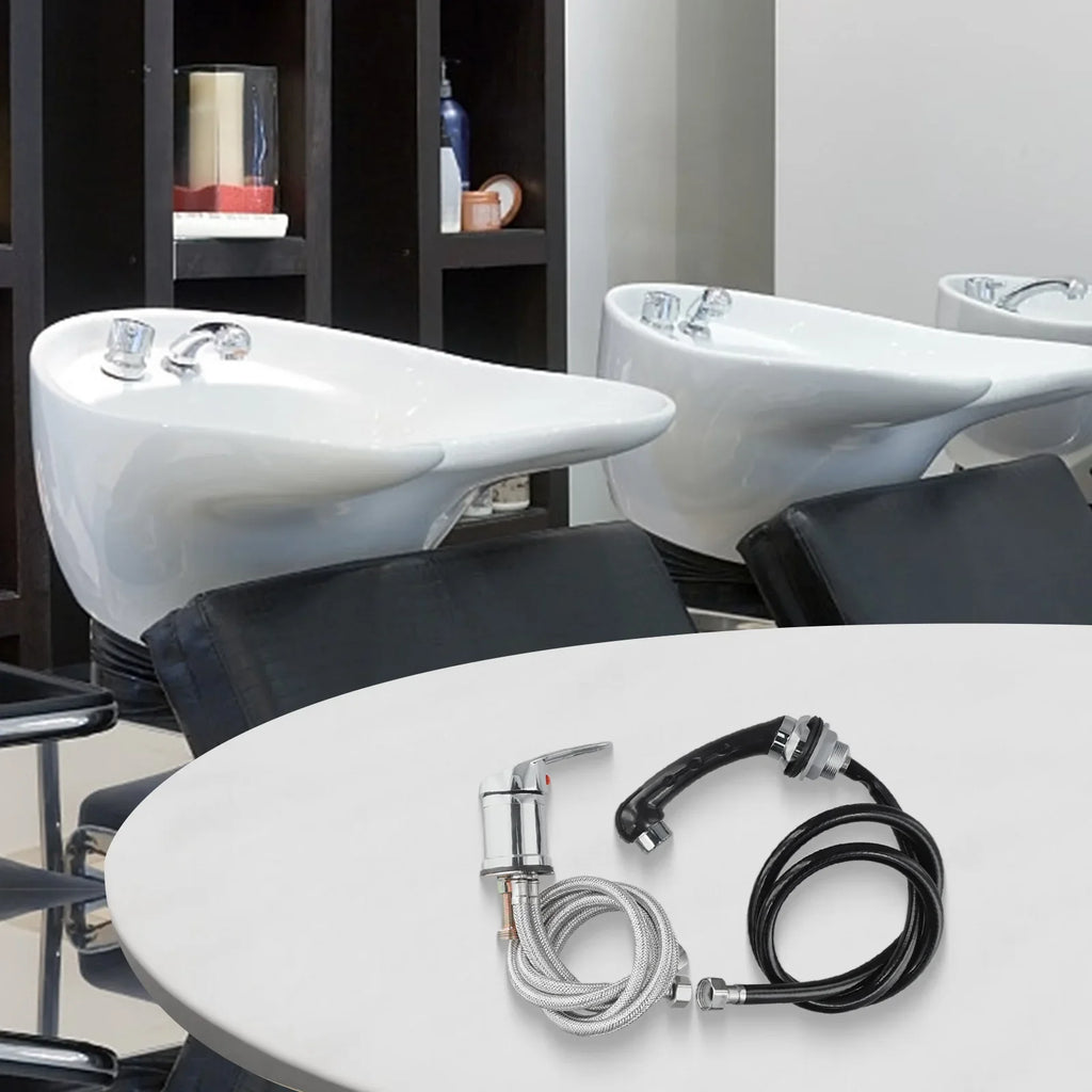 Chrome Single Handle Hand Shower with Hose | Salon Sink Faucet