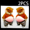 2-Pack 3D Shiba Inu Stickers – Self-Adhesive Dog Decals