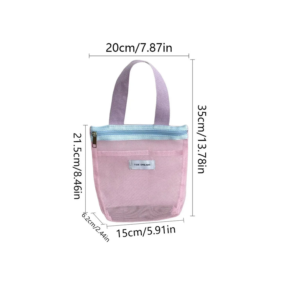 Mesh Makeup Toiletry Storage Bags Handbags Portable Travel Washing