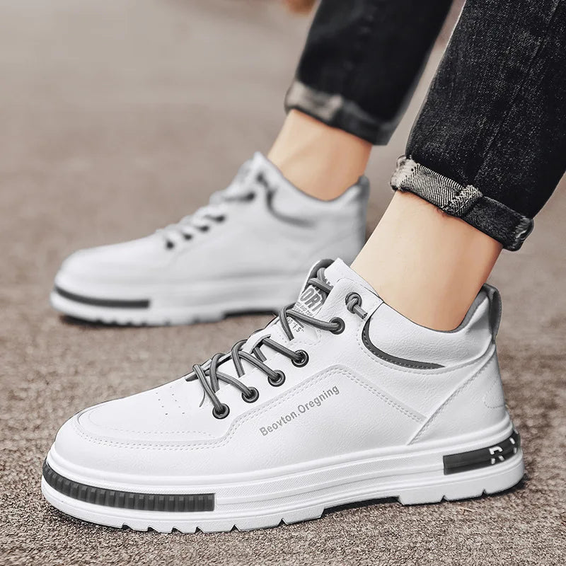 YBQJOO Men's High Top Winter Casual Shoes – Warm & Non-Slip
