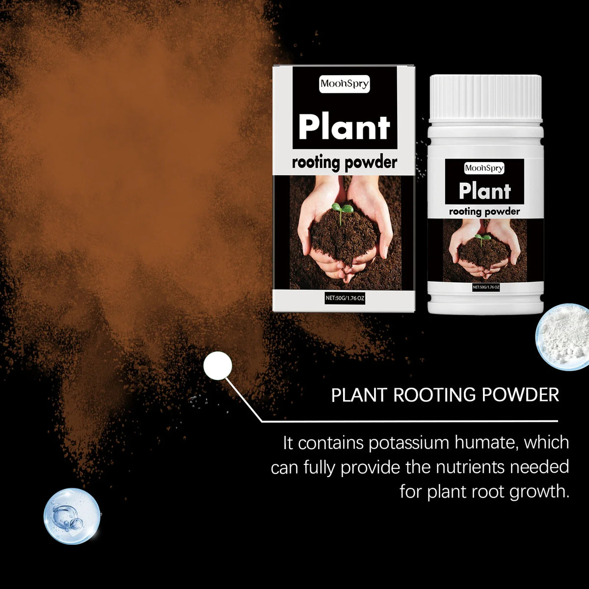 Moonspry Plant Rooting Powder | Root Growth Booster 50ml