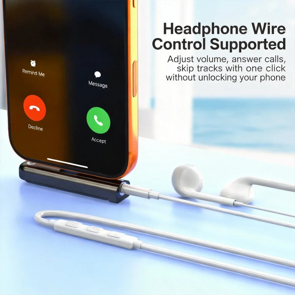USB-C to 3.5mm HiFi DAC Audio Adapter + Foldable Phone Stand