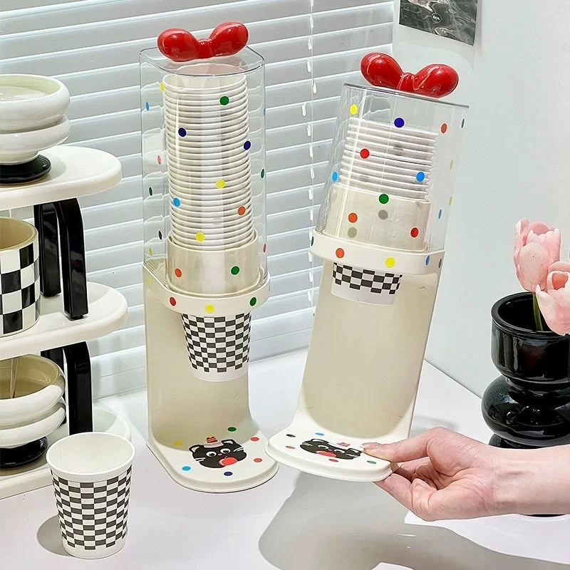Pull-Type Cup Dispenser for Water Cooler & Bathroom | Plastic