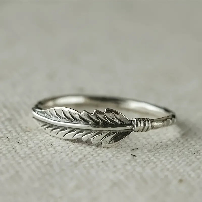 Huitan Vintage Wing Ring for Women – Fashion Zinc Alloy Jewelry